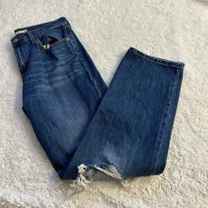 Levi's Womens Low Pro Straight Denim Blue Jeans in Sz 28